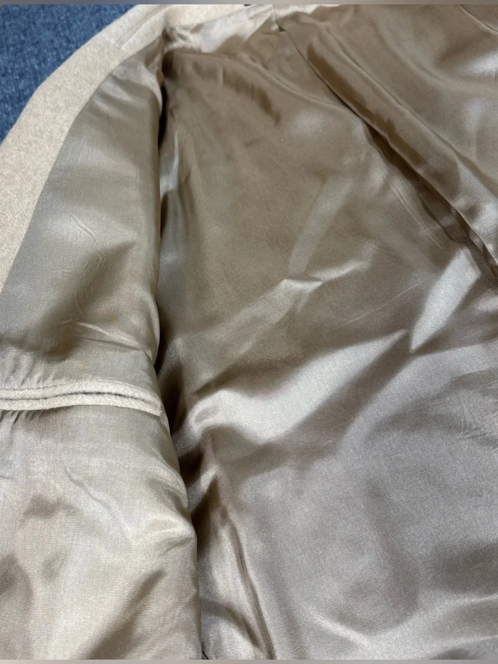 Zino Men's 100% Camel Hair Sports Coat Size 48 Regular Light Brown Blazer 48R